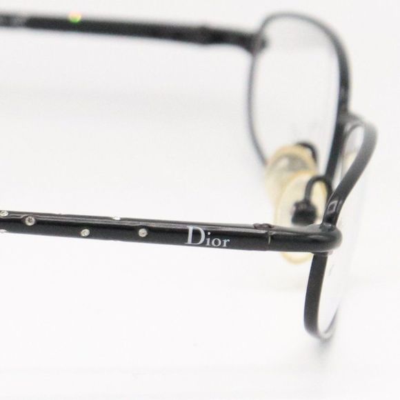 Vintage Dior Rare Black Oval Thin Metal Rim 90's Style  Glasses 50 16 135 - Picture 3 of 3